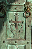 The bronze doors of the Amalfi Duomo were cast in Constantinople in 1057 A.D. Amalfi, Italy.