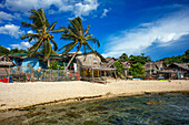 The seafront at Apo Island, beach and protected landscape and seascape Dauin, Negros Oriental, Philippines.