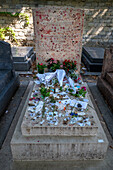 Montparnasse Cemetery, Paris, France. Inscription from the headstone of Jean Paul Sartre and Simone de Beauvoir Montparnasse Cemetery Paris France