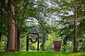 The Chillida-Leku Museum, sculptures in gardens and forests of the Basque sculptor Eduardo Chillida, Hernani, Guipuzcoa, Basque Country, Spain.