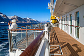 Silversea Endeavor in the coast of East Greenland near Skjoldungen Fjord