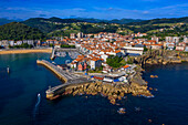 Old town and fishing port of Lekeitio in the province of Biscay Basque Country Northern Spain Euskadi Euskalerria