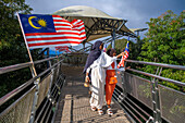 The Langkawi Sky Bridge, the longrest curved bridge, at the peak of Gunung Machinchang, Langkawi, Malaysia