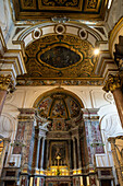 The altar and apse of the Duomo of Amalfi, the Cathedral of Saint Andrew in Amalfi, Italy.