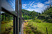 Azpeitia old steam train car in the Basque Railway Museum one of the most important of its kind in Europe. Railway history of Euskadi in Azpeitia, Gipuzkoa, Euskadi, Basque country, Spain.