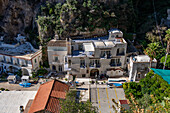 Marina di Praia, a resort area in the commune of Praiano on the Amalfi Coast of Italy.