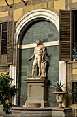 A male statue in the gardens of the Palazzo Medici Riccardi. Florence, Italy.