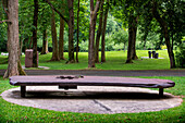 The Chillida-Leku Museum, sculptures in gardens and forests of the Basque sculptor Eduardo Chillida, Hernani, Guipuzcoa, Basque Country, Spain.