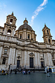 Sant'Agnes in Agone Church on the Piazza Navona in Rome, Italy.