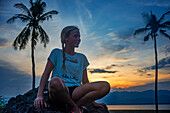 Tourist girl in Sipaway Island, San Carlos City, Negros Occidental, Philippines