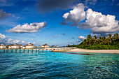 Luxury water villas of Six Senses Laamu maldives luxury resort villas, Laamu Atoll region Maldives