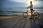 Tourist girl in Sipaway Island, San Carlos City, Negros Occidental, Philippines