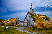 Norstead Viking Village at L'Anse Aux Meadows, Newfoundland & Labrador, Canada.