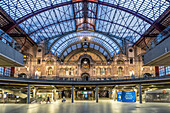 Inside Central train station in Antwerp Belgium