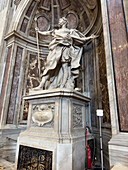 Statue of Saint Longinus by Bernini in St. Peter's Basilica, Vatican City, Rome, Italy.