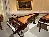 A faithful copy of Bartolomeo Cristifori's orginal harpsichord in the Accademia Gallery in Florence, Italy.