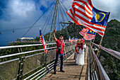 The Langkawi Sky Bridge, the longrest curved bridge, at the peak of Gunung Machinchang, Langkawi, Malaysia