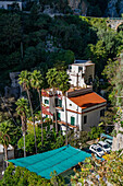 Marina di Praia, a resort area in the commune of Praiano on the Amalfi Coast of Italy.