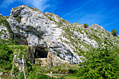 San Adrián tunnel or Lizarrate pass San Adriango tunela Sandratiko tunela on the Aizkorri mountain range at the Basque Country, Goierri, Basque Highlands Basque Country, Euskadi Spain.