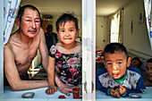 Local people inuit inhabitants in Tasiilaq, also known as Ammassalik, East Greenland, Greenland