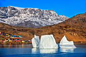 Big iceberg in front of Tasiilaq, also known as Ammassalik, East Greenland, Greenland