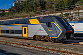 The Trenitalia Rock regional passenger train at the station in La Spezia, Italy.