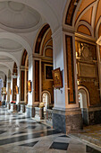 A side aisle of the Cathedral of Saints Philip and James in Sorrento, Italy.