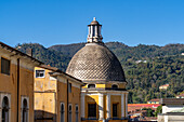 Dome of the Church of Suffragio, a Roman Orthodox church in historic the section of Carrara, Italy.