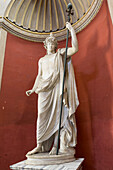 Marble statue of Antinous in the Pio Clementino Museum in the Vatican Museums, Vatican City, Rome, Italy