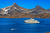 Silversea Endeavor in the coast of East Greenland near Tasiilaq