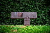 The Chillida-Leku Museum, sculptures in gardens and forests of the Basque sculptor Eduardo Chillida, Hernani, Guipuzcoa, Basque Country, Spain.