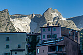 Marble quarries behind the small town of Bedizzano, near Carrara, Italy.