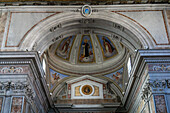 The cupola of the apse of the Cathedral of Saints Philip and James in Sorrento, Italy.