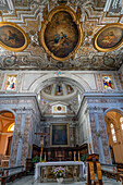 The main altar of the Cathedral of Saints Philip and James in Sorrento, Italy.