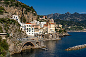 The town of Atrani on the Amalfi Coast of Italy.