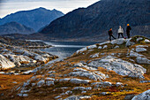 Mountains and lanscape in the bay of Nanortalik (Place of Polar Bears), Kujalleq Municipality, southern Greenland, Polar Regions