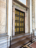 The Holy Door or Porta Santa of Saint Peter's Basilica in the Vatican City in Rome, Italy. Only opened by the Pope every 25 years during a Jubilee Year.