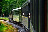 Azpeitia old steam train car in the Basque Railway Museum one of the most important of its kind in Europe. Railway history of Euskadi in Azpeitia, Gipuzkoa, Euskadi, Basque country, Spain.