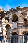 The ancient Roman Colosseum or Flavian Amphitheater in Rome, Italy.