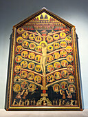 The Tree of Life by Pacino di Buonaguida in the Accademia Gallery in Florence, Italy. Circa 1310-1315 A.D.