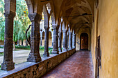 The 14th Century Cloisters of San Francesco in the historic center of Sorrento, Italy.