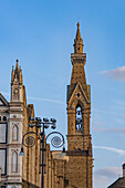 The campanile or bell tower of the Basilica of Santa Croce or Basilica of the Holy Cross in Florence, Italy.