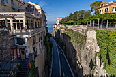 The Via Luigi de Maio going down to the Marina Piccola from the center center in Sorrento, Italy.