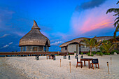 Beach of Outrigger maldives Maafushivaru luxury resort, South Ari Atoll region Maldives