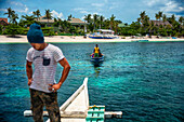 Local boat to Bounty beach, Malapascua island, Cebu, Philippines