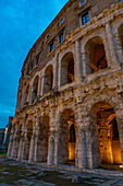 Ruins of the Theater of Marcellus or Teatro di Marcello, an ancient amphitheater in Rome, Italy.