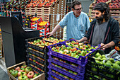 Local production, Fruit and Vegetable section, in Mercabarna. Barcelona´s Central Markets. Barcelona. Spain