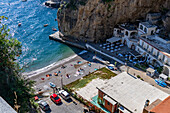 Marina di Praia, a resort area in the commune of Praiano on the Amalfi Coast of Italy.