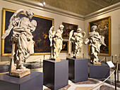 Preparatory models by Bernini for bronze castings in the Vatican Museums, Vatican City, Rome, Italy. The statues are of made of clay & straw .