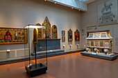 The Hall of Naves or Sala delle navate exhibit room in the Duomo Museum in Florence, Italy.